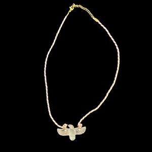 NWT - Amazing Rose Quartz Phoenix Necklace